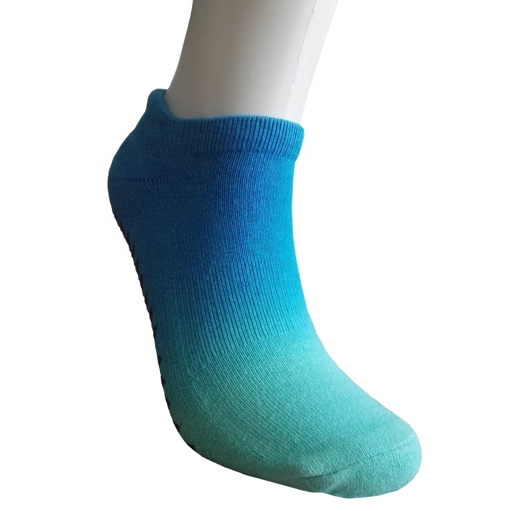 Anti slip grip socks gradient color jump trampoline yoga pilates sport socks with arch support