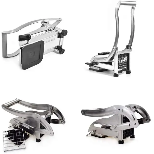 Hot Sale Home Kitchen Manual Stainless Steel Potato Onion Slicer Machine Chip Chopper French Fry Chipper Fruit Cutter