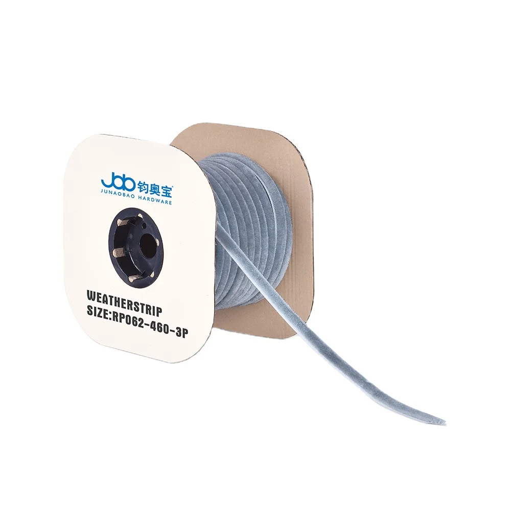 JUNAOBAO Aluminum Window sealing draught excluder Wool brush Pile Weather Strip For Doors & Windows