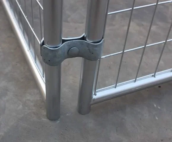 High Standard Metal Dog Kennel with Top Cover 1.5x1.5x1.8m Folded Dog House Large Steel Wire Mesh Dog Cage House