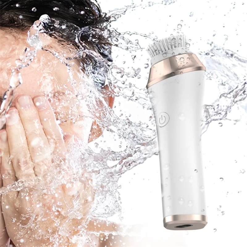 Skincare 3 in 1 Spin Exfoliating Electric Face Cleanser Exfoliating Facial Cleansing Brush