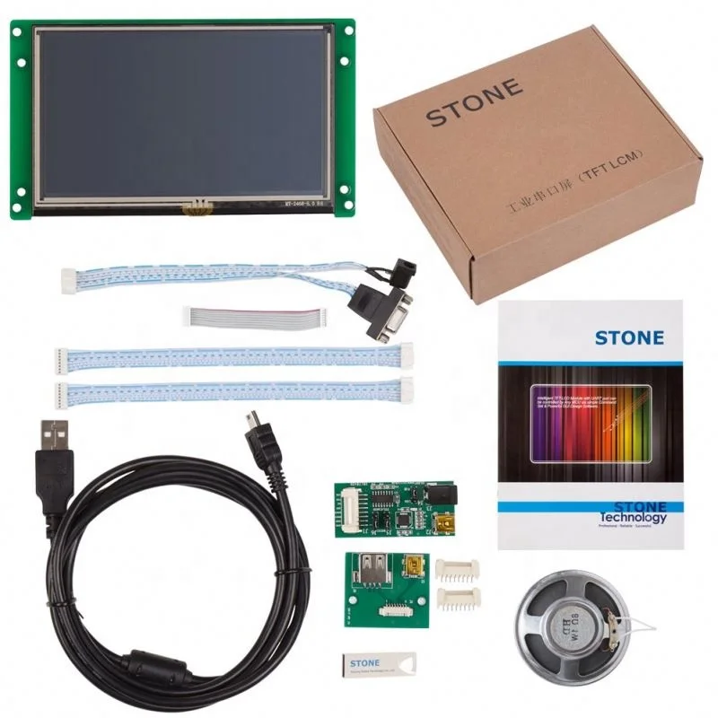 Плата контроллера HMI STONE 10 1 дюйма с сенсорным экраном 1024x600 USB TFT LCD RS232 RS485