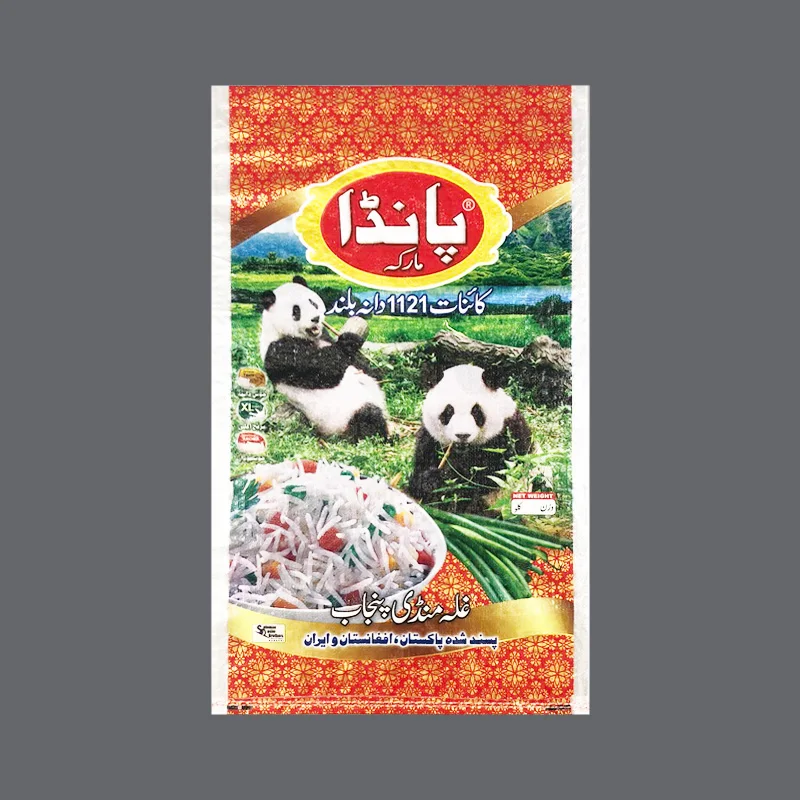 mincheng potato storage bag chicken feed bag 50kg panda printing gravure bopp laminated pp woven plastic sack