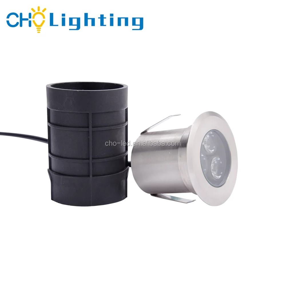 3w rgb multi-color IP68 waterproof stainless steel led underground buried swimming pool light 12v 24v