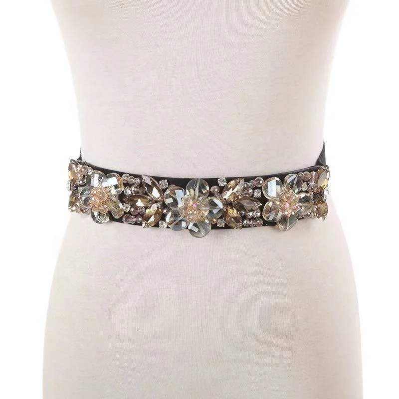 Wholesale Super Fantasy  Women Beads Belt With Types of O Ring Buckles