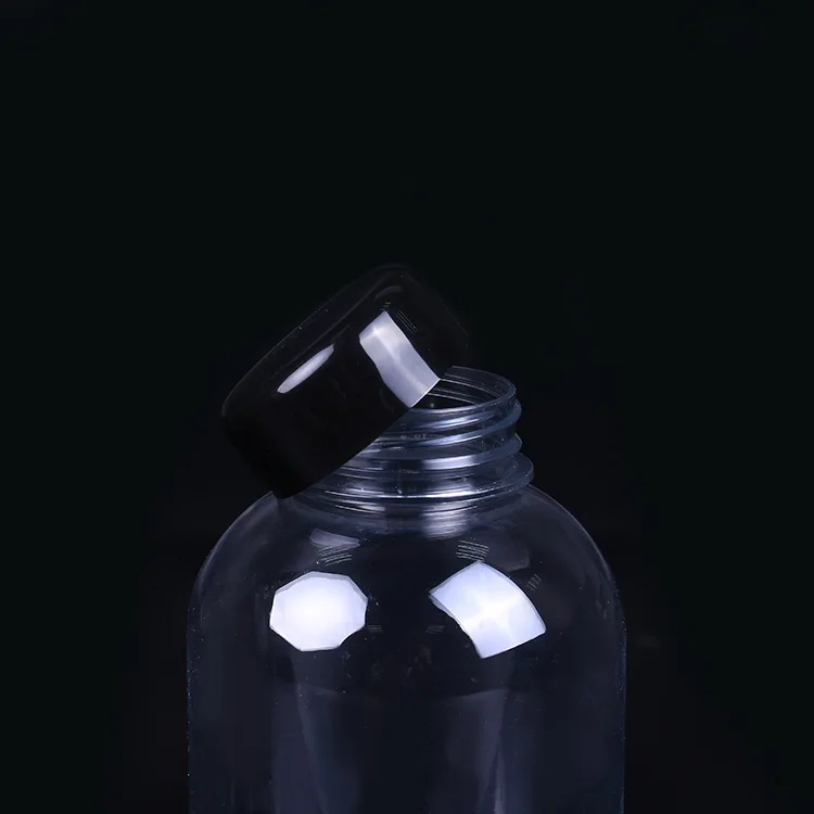 16 32 oz Disposable Clear Food Grade Pet Plastic Beverage Bottle With Tamper Proof Cap ,Milk Tea PET Bottle 1 Liter with Cap