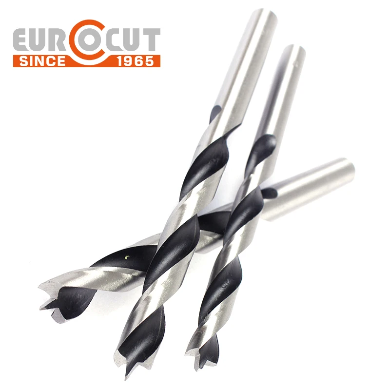 EUROCUT Twist Brad Point Drill Bit Wood Hole Drill Tools Three Sharp Tips Drill Bit For Wood
