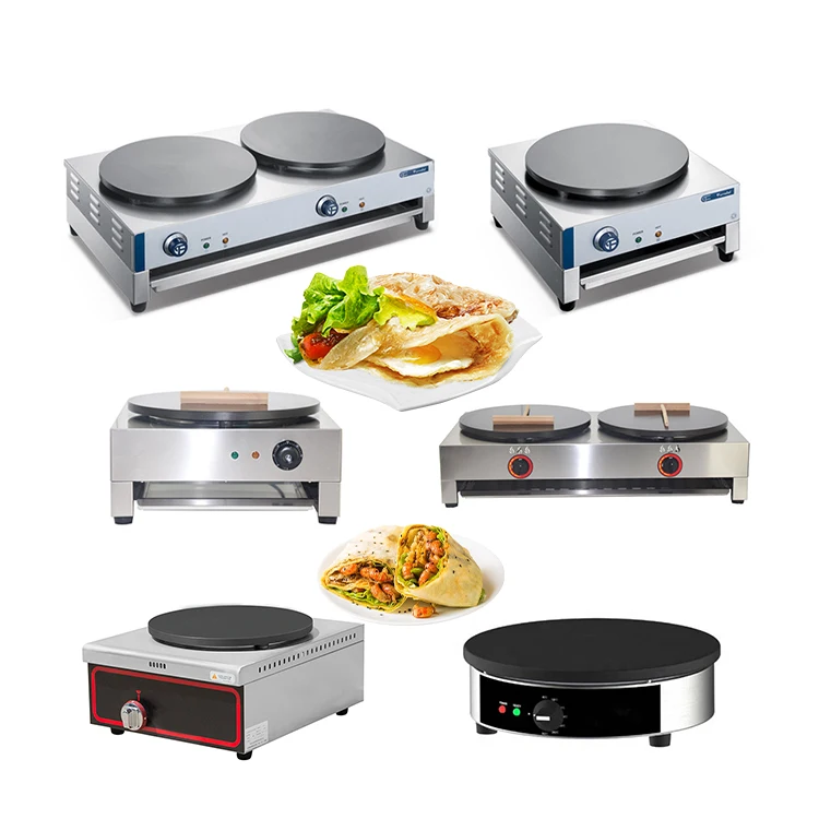 Commercial Electric Pancake Maker Counter Top Crepe Makers Crepe Pancake Making Machine
