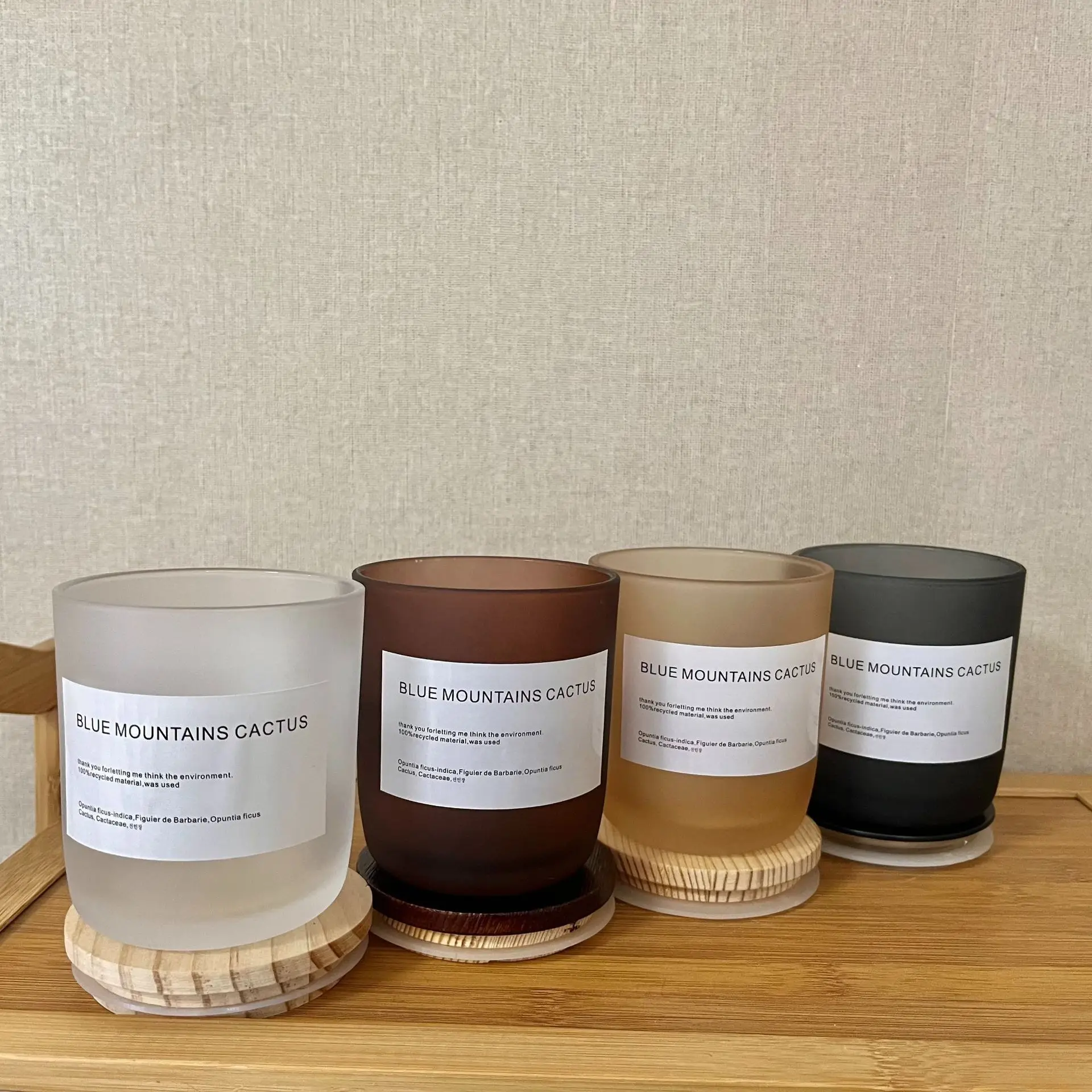 wholesale high quality 220ml 315ml Glass Candle Jars With Lids Customized Candle Holders Containers