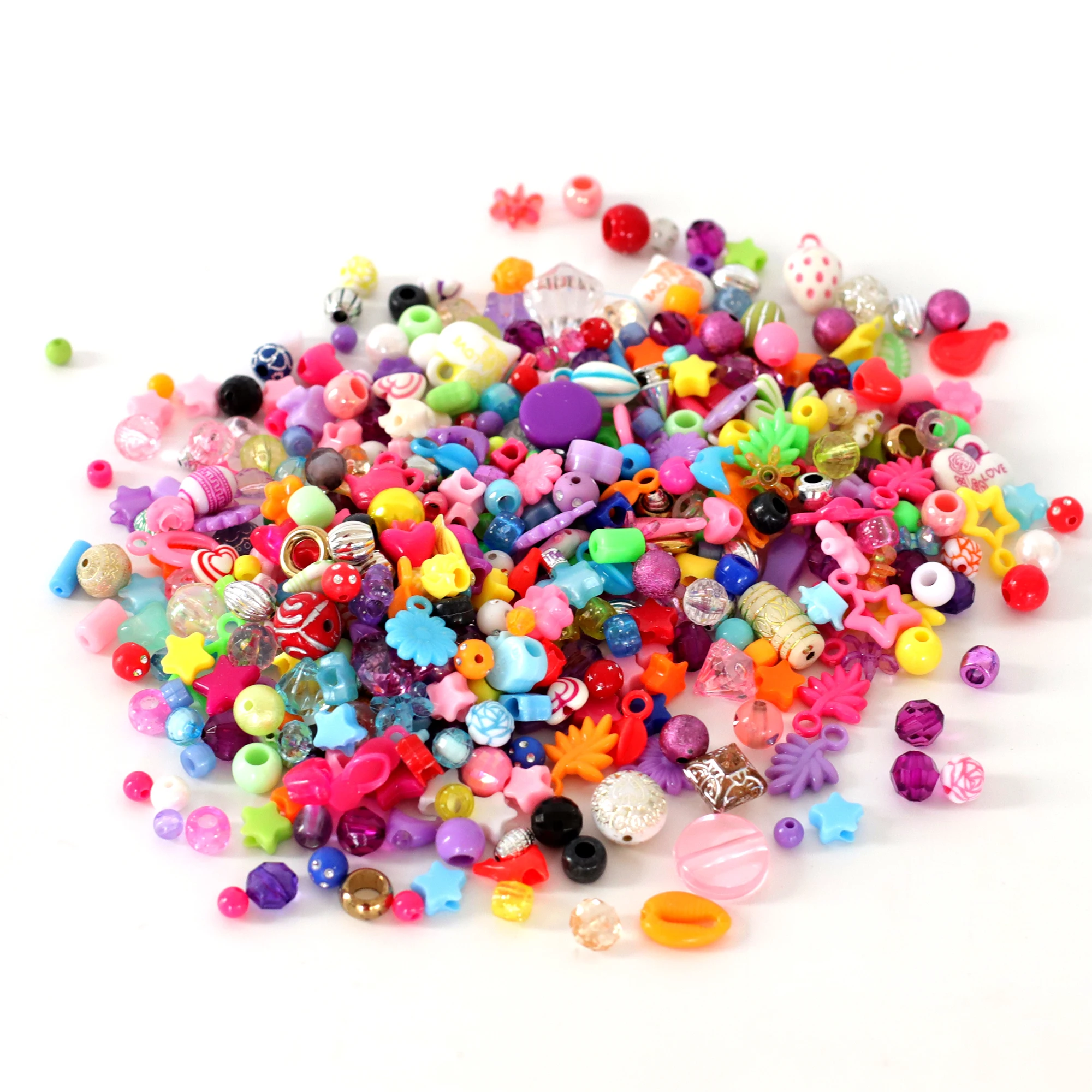 Wholesale 8mm 16mm 20mm 500g Creatistics for Bracelet and Charms Mixed Craft Acrylic Lucite Beads