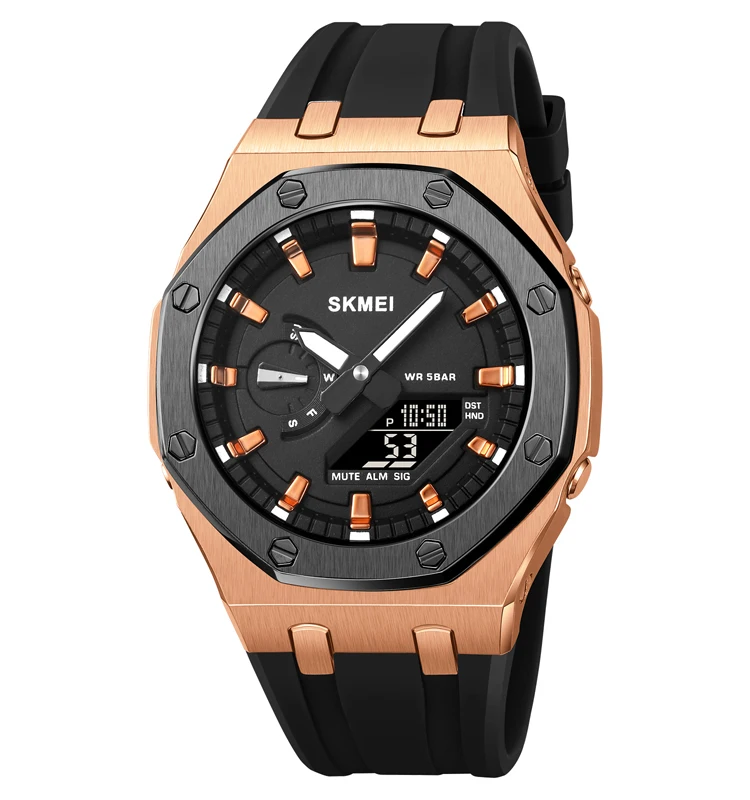 Оптовая Продажа водонепроницаемые часы с 5 сигнализацией Skmei 2243 Relojes спортивные мужские Relogio кварцевые аналоговые цифровые на запястье