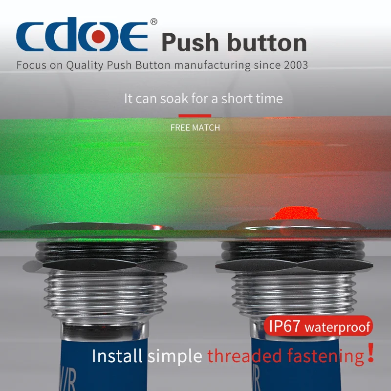 Светодиодный индикатор с проводом, 6 мм, 8 мм, 12 мм, 22 мм