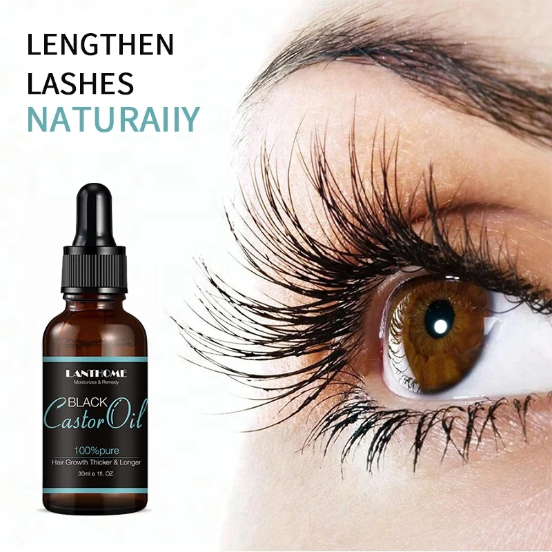 
Lanthome 30ml Price Pure Black Castor Oil Hair lash Growth Serum Organic Jamaican Black Castor Oil Cold Pressed 