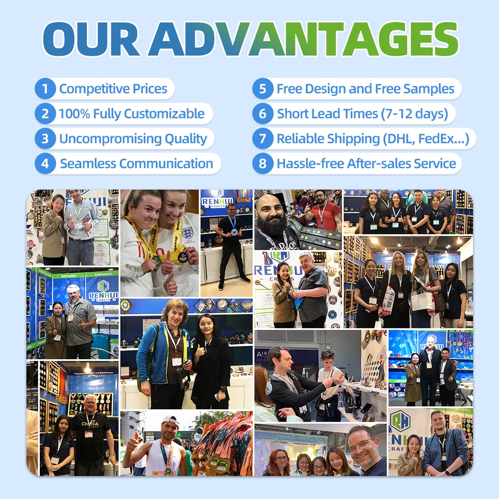 RENHUI Nickel Double Color Black Red Copper Yellow Colorful Metal Crafts Custom Challenge Coins With Logo