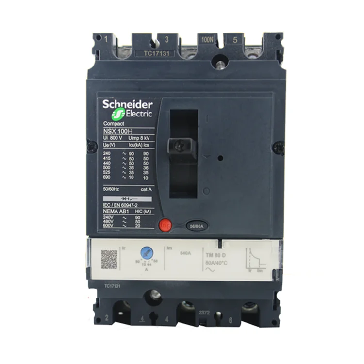 Circuit Breaker LV429670 Electrical Manufacturer ComPact NSX MCCB Merlin Gerin 3 Phase NSX100H 100 Amp MCCB
