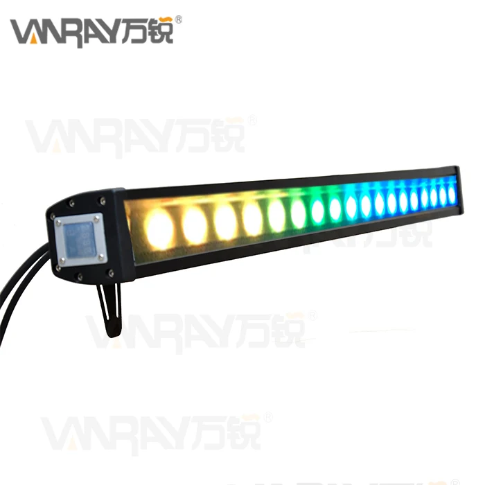  Светодиодная настенная шайба Rgb Dmx512 с управлением из алюминиевого сплава Ip65 36w Открытый 24*3w. RGB 3-в-1 лампочка сценическая 25 градусов 90