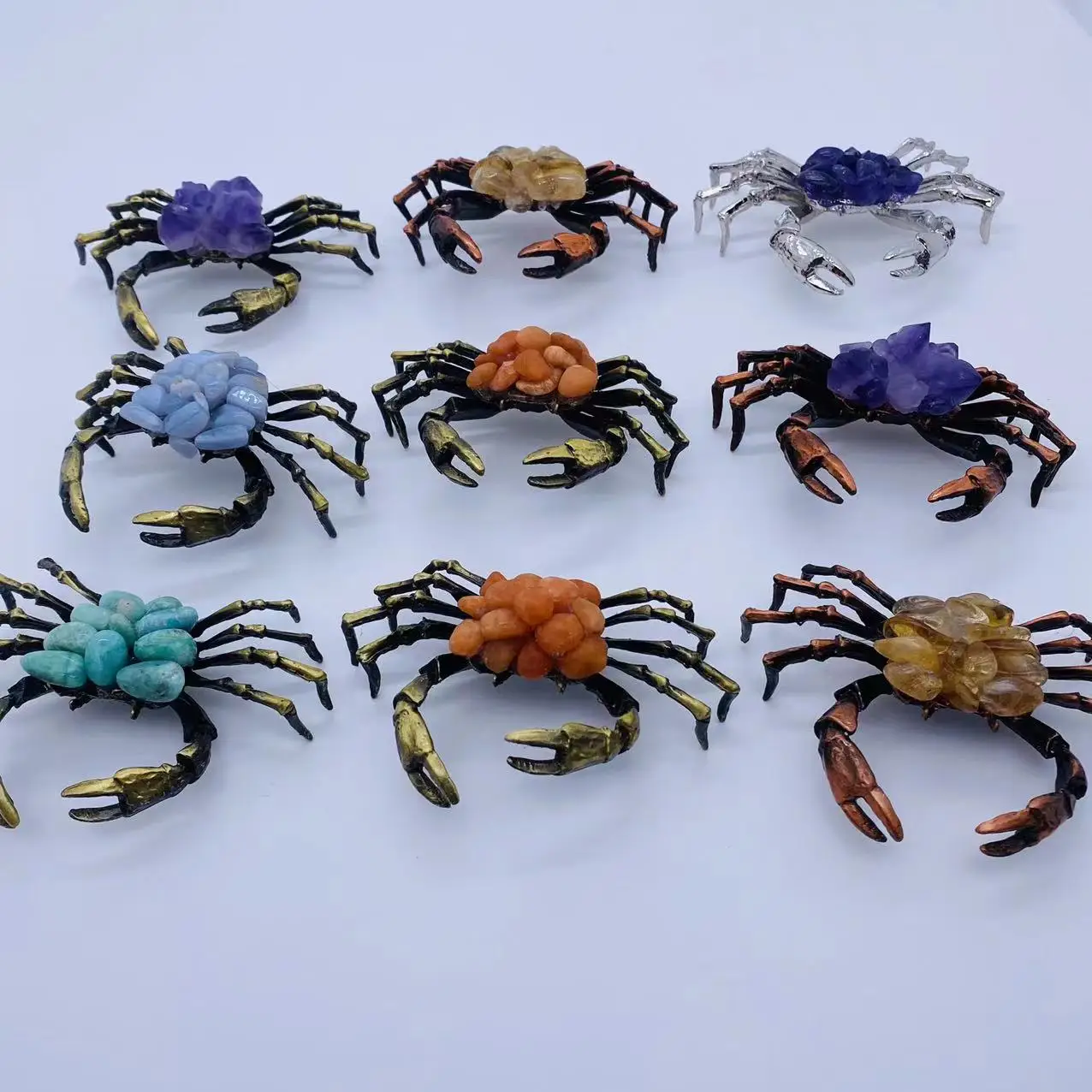 Wholesale Crystal Healing Stones Crystal Crafts Animal shape Crystal Crab For Halloween Decoration