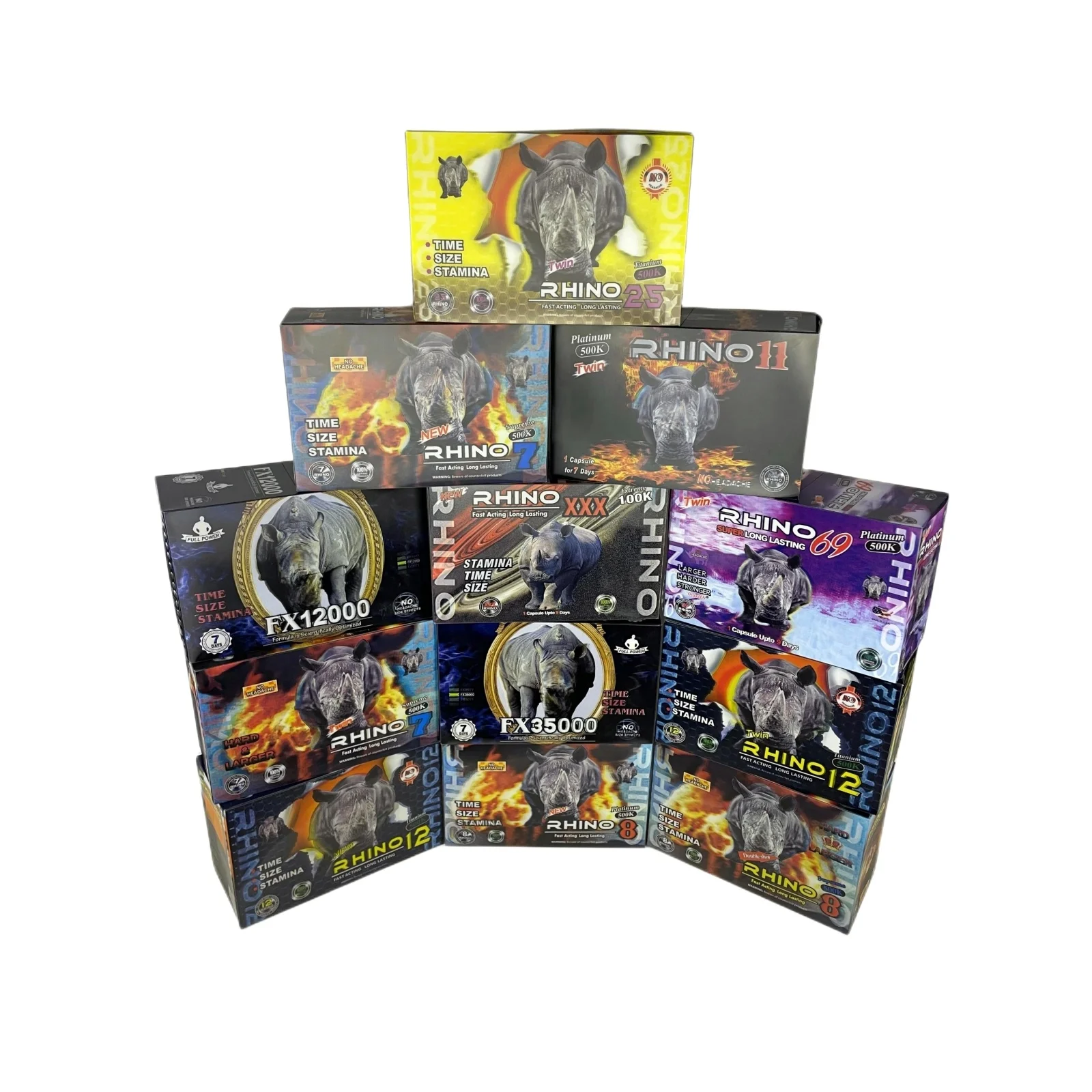 custom Lenticular Lens Sheet 3D lenticular Box packaging 3D custom Rhino boxes packaging for Rhino Male Enhancement Product