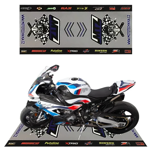 New Trend Motorcycle Mat Customized Pattern with Loop and Cut Pile Printed Carpet Made of Durable Nylon for Garage