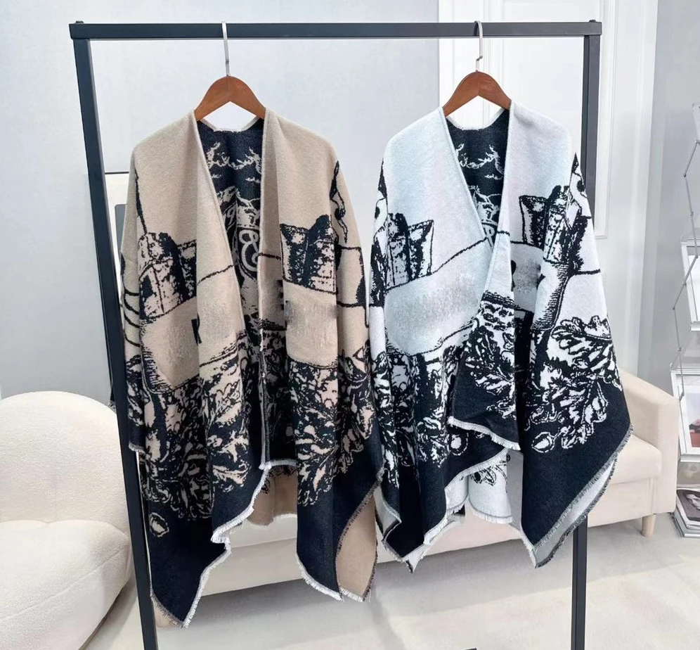 New arrival unisex designer woolen winter thickren shawl warm soft pashmina poncho