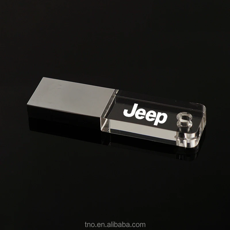 Custom promotion gift pendrive USB 1gb 2gb 4gb 8gb 16gb crystal usb stick usb flash drive with led light