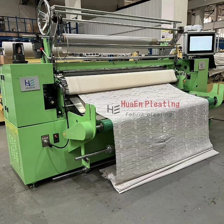 HuaEn Bamboo Zigzag Pleats HE-217-T Fabric Velvet Plisse Machine Electronic Jacquard Loom Machine