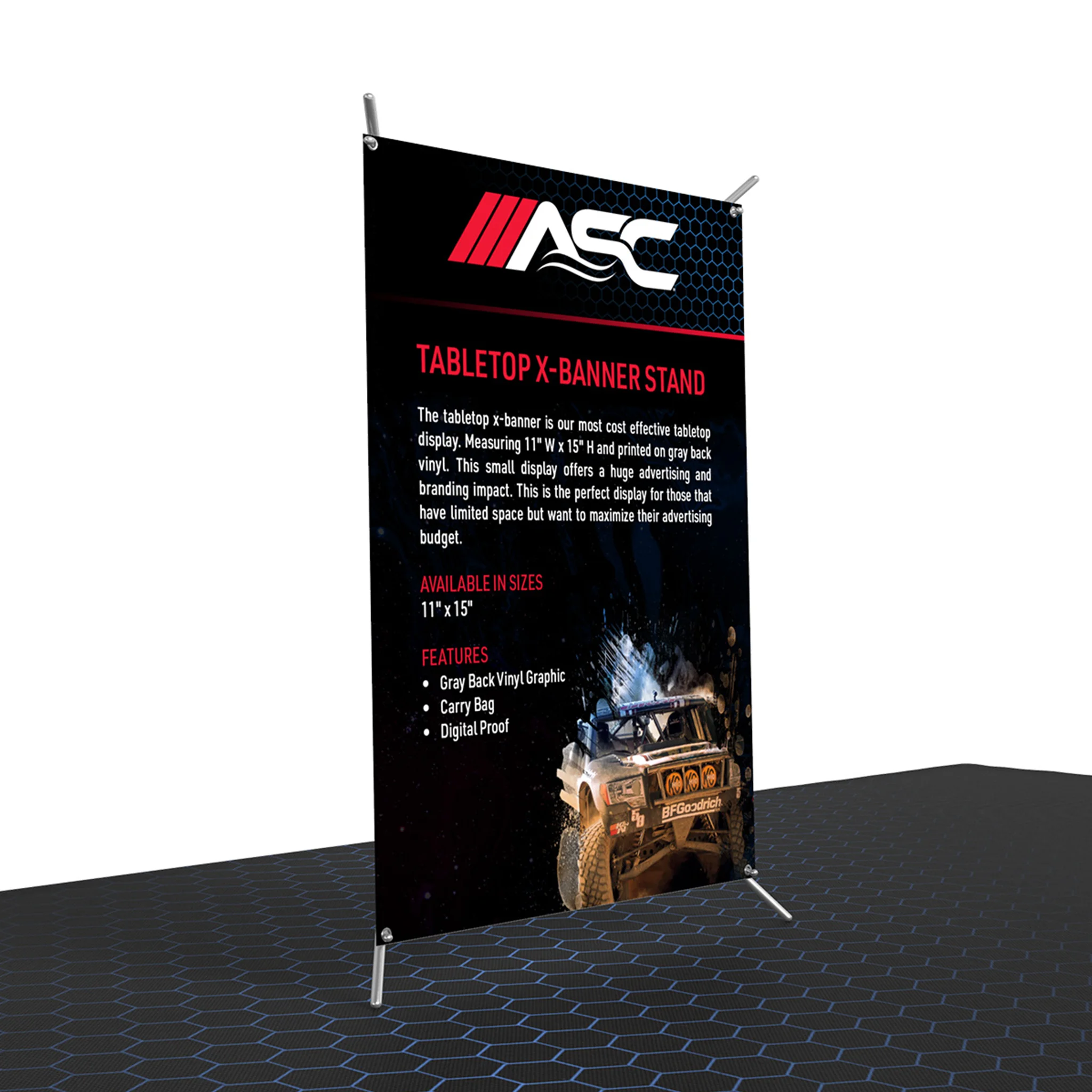 Mini Tabletop X  Banner Stand Plastic Frame - China X Banner Stand and Tabletop Banner Stand