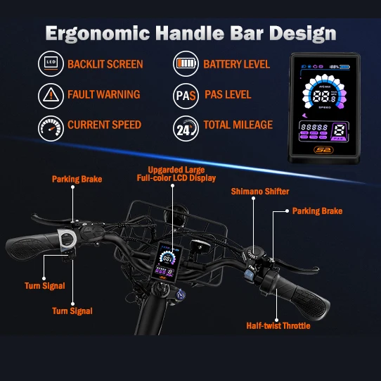 Mountain Electric Tricycle Cargo 48V Spoke Wheel Motor 1000W Aluminum Alloy Body Running 100km Lithium Bicycle