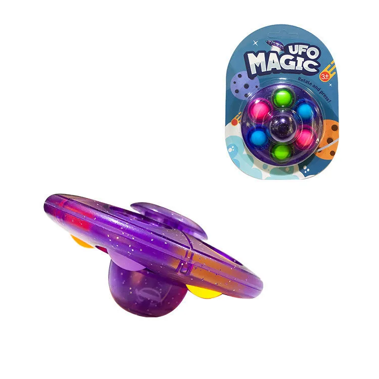 Juguetes Para Hombres New Deign Amazon Hot Selling Colorful UFO Funny Stress Relief Educational Fidget Toys