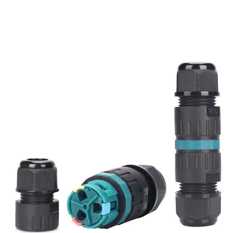 M25 M20 M16 2pin 3pin 5pin 6pin Waterproof Power Wire Connector 3P 5P ip68 Plastic Waterproof cable Connectors For Led Lighting