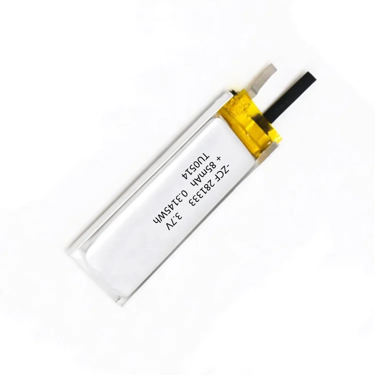 KC Certified ZCF281333 85mAh 3.7V Rechargeable Lithium Ion Polymer Battery for Wearable Posture Corrector