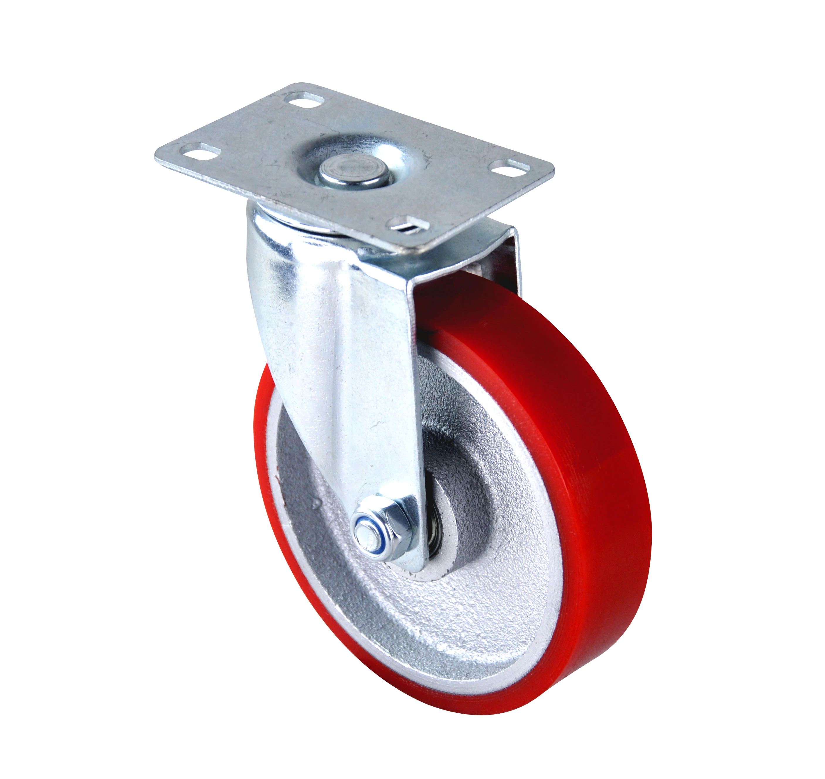 Source factory Hot products 125x32mm Mute Double ball bearing swivel strengthening type iron core polyurethane caster