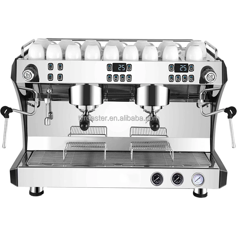 stainless steel Two Head Bean To Cup Barista Coffee Machine Espresso Maker Professional Automatic vintage semi espresso machine