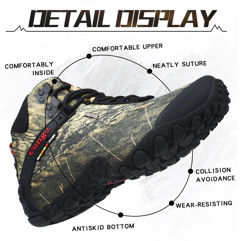 2024 Wholesale Factory Price Men Outdoor boots Large Size Hiking boots Men Shoes Work Safety Shoes Boots 39-46