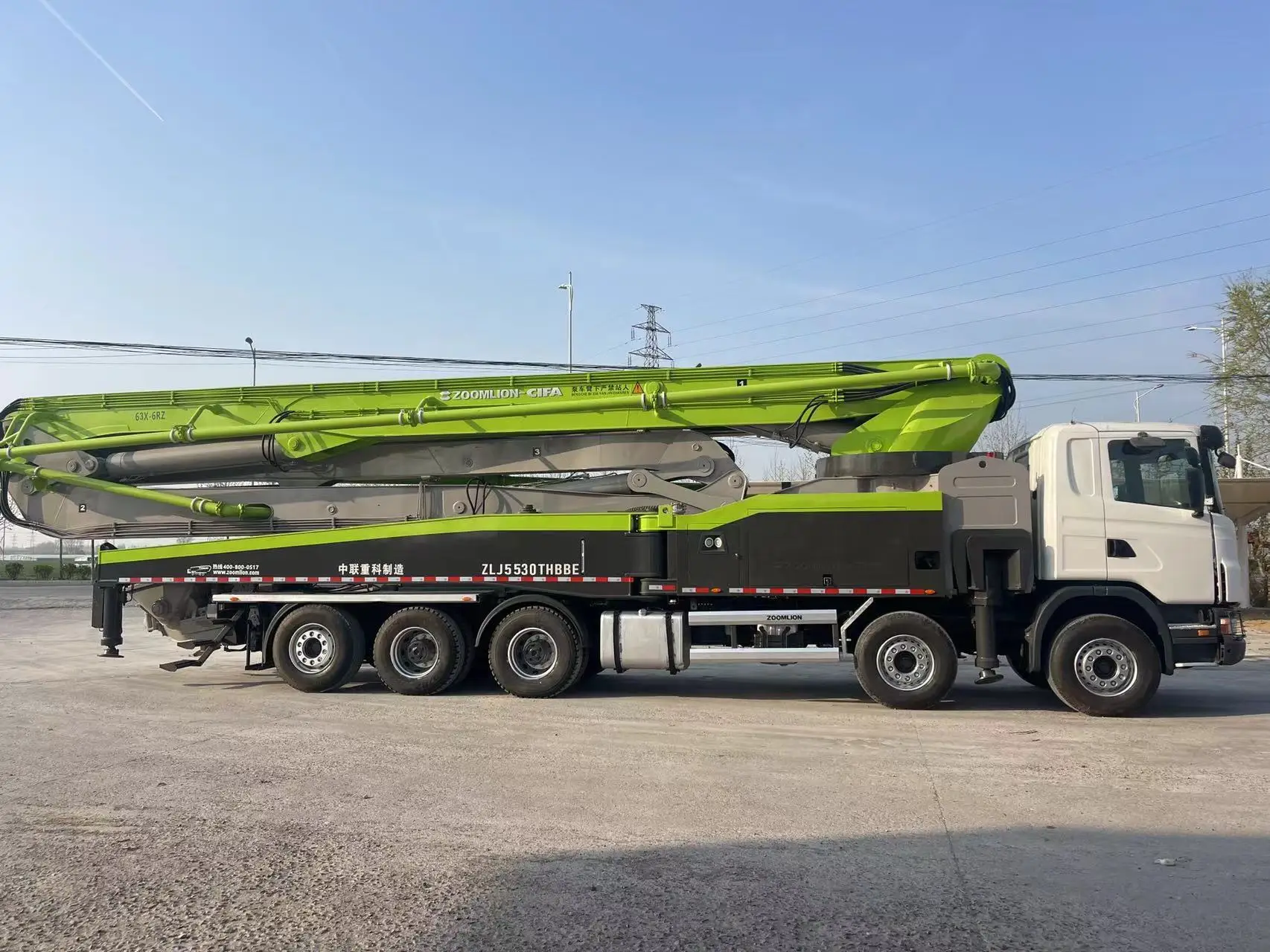 Used Zoomlion 63metre Pump Crane for Sale Concrete Pump 63m Zoomlion Crane
