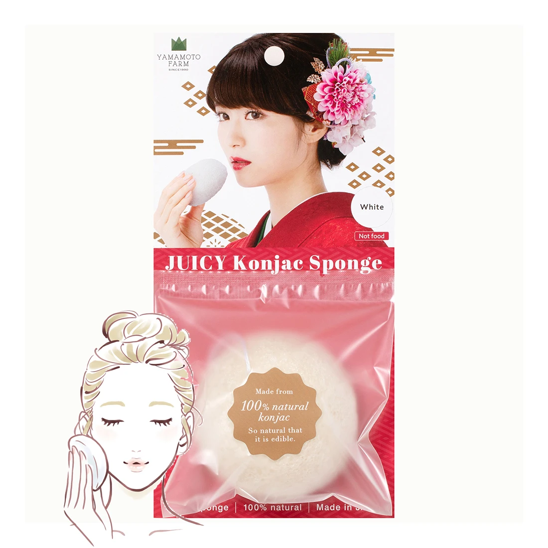 Japanese hot sell cosmetic face clean magic soft beauty makeup sponge