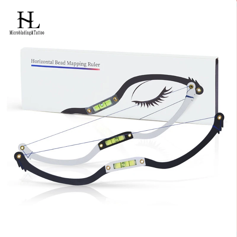 Permanent Makeup Brow Bow and Arrow Line Ruler Horizontal Bead Mapping