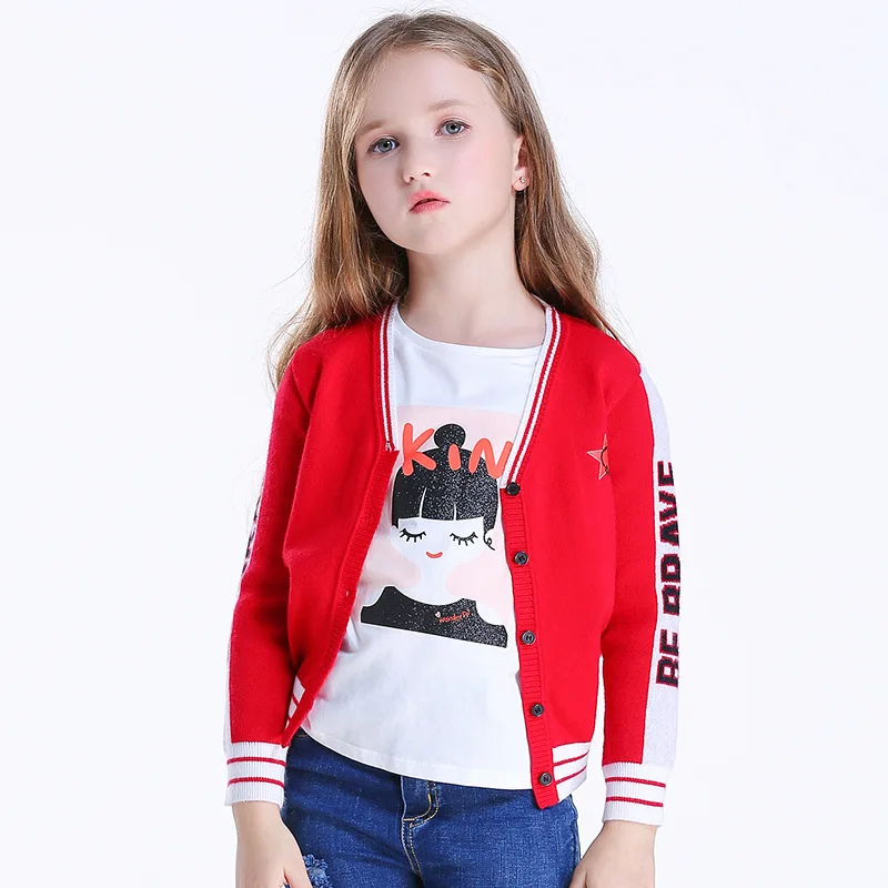 
2019 pink organic rainbow cashmere girl knitted kids sweater 