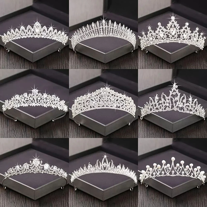 Women rhinestone bridal crown wedding birthday crystal hair accessory princess tiaras