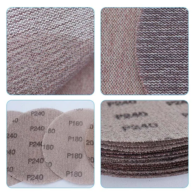 100pcs Mesh Sanding Discs Hook and Loop Abrasive Dust Free Anti Blocking Sharp Grinding Sandpaper