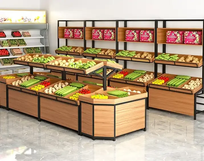 Supermarket shelves fruit and vegetable rack multilayer display shelves