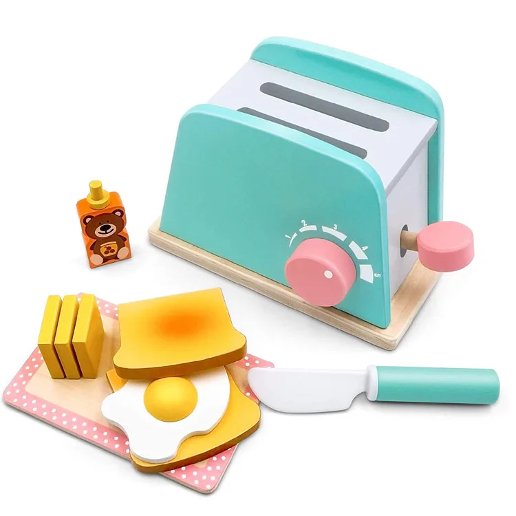 WOODDYTOYS Coffee Maker Espresso Play set Wooden Premium Play Kitchen Set Toy with Accessories Pastel Color