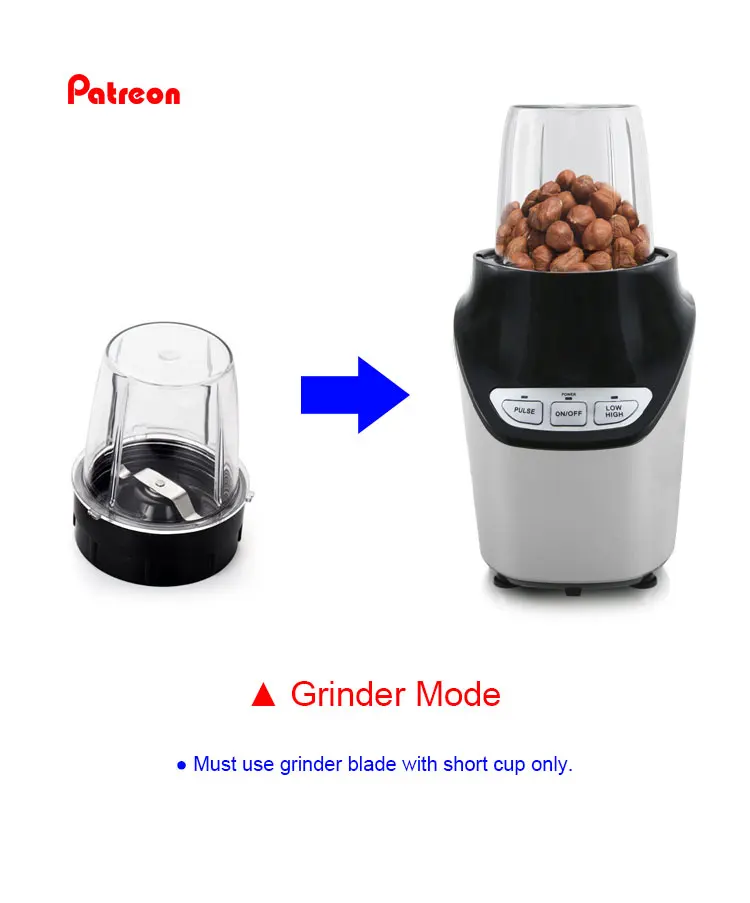 High speed 1000w powerful copper motor electric grinder mixer kitchen food processor professional electric juice blender kit