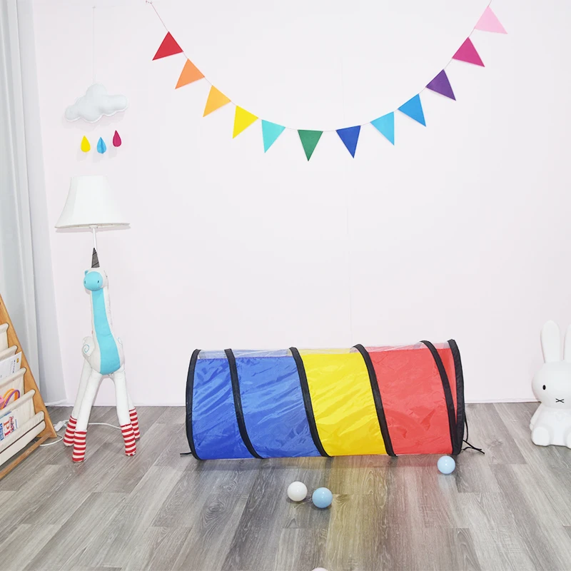 High quality kids tunnel toys foldable amusement crawling