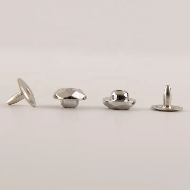 Custom Silver Color 10mm Nickel Free Zinc Alloy Rivet Button For Jeans