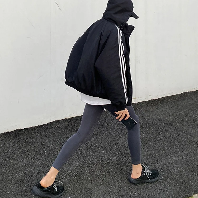 Shark leather leggings women summer black tight