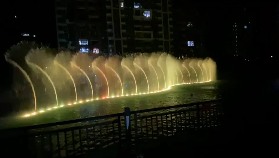 Professional Customized Musical Dancing Water Fountain Outdoor Music Fountain with 3D Model Design Metal Material