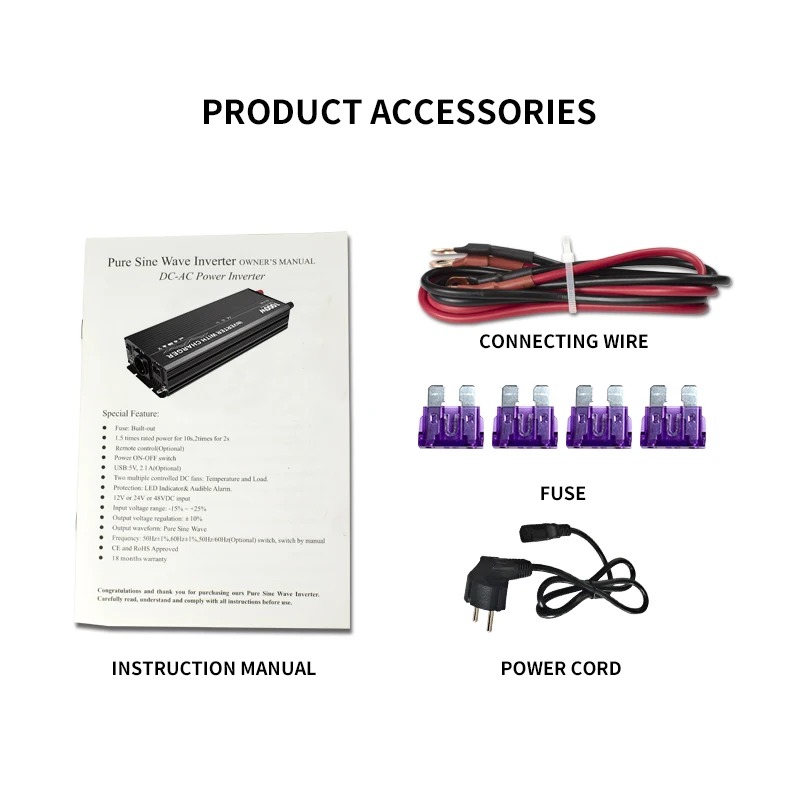 1000W UPS Pure sine wave Inverter with uninterrupted battery charger