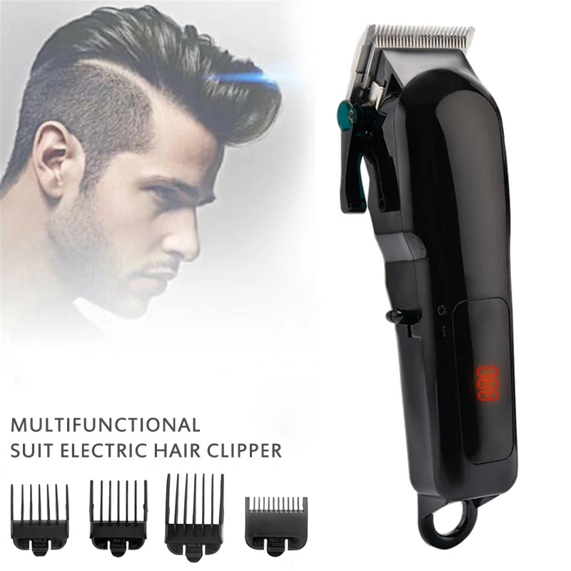 PRITECH USB Rechargeable Cordless Black Hair Cutting Machine Professional Salon Hair Clipper
