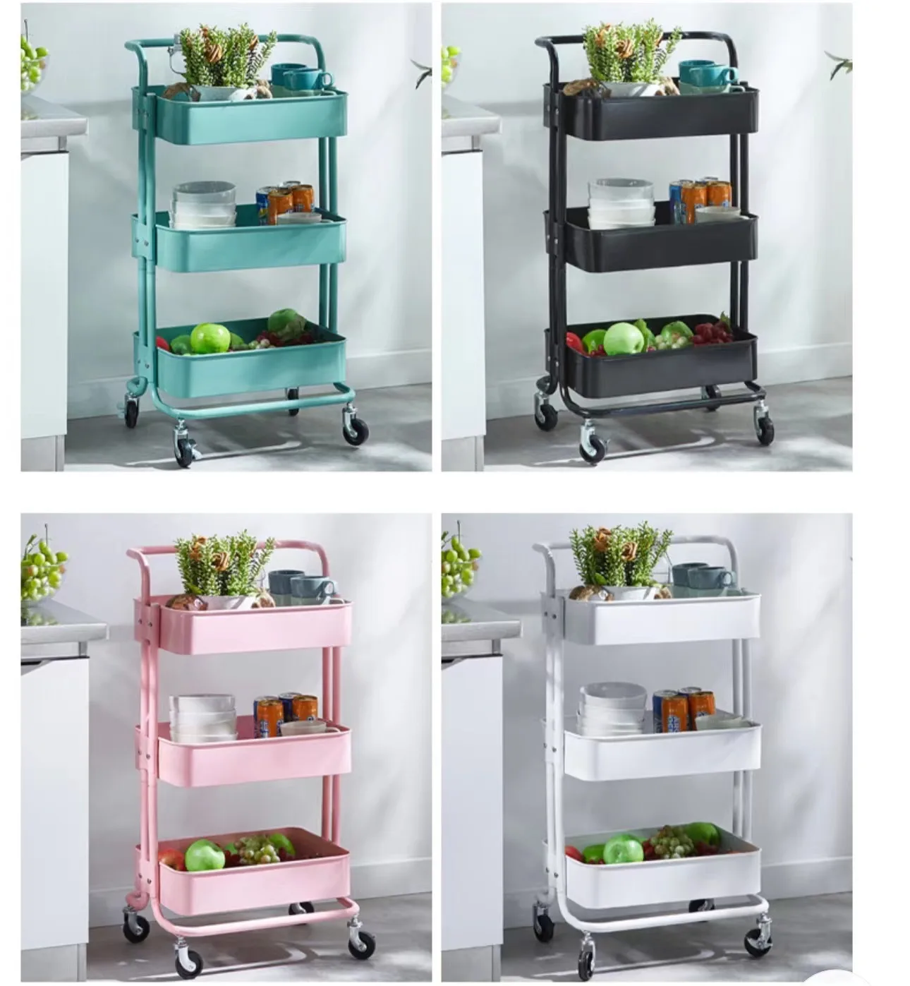 Salon Furniture Storage Rack Barber Shop Special Hairdressing Nail Tools Trolley